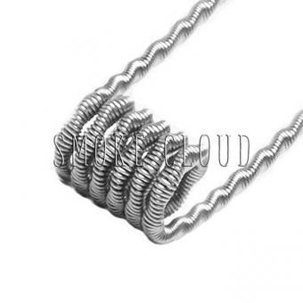 Спираль TWISTED CLAPTON COIL 2 шт. (2xKantal 1x0.3мм+Kantal 0.12мм), койлы твистед клэптон койл, намотка твистед клептон